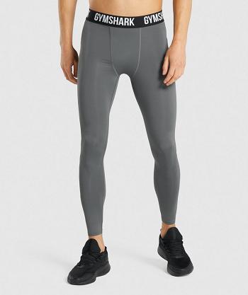 Legginsy Męskie Gymshark Element Baselayer Szare | PL 4087KOR